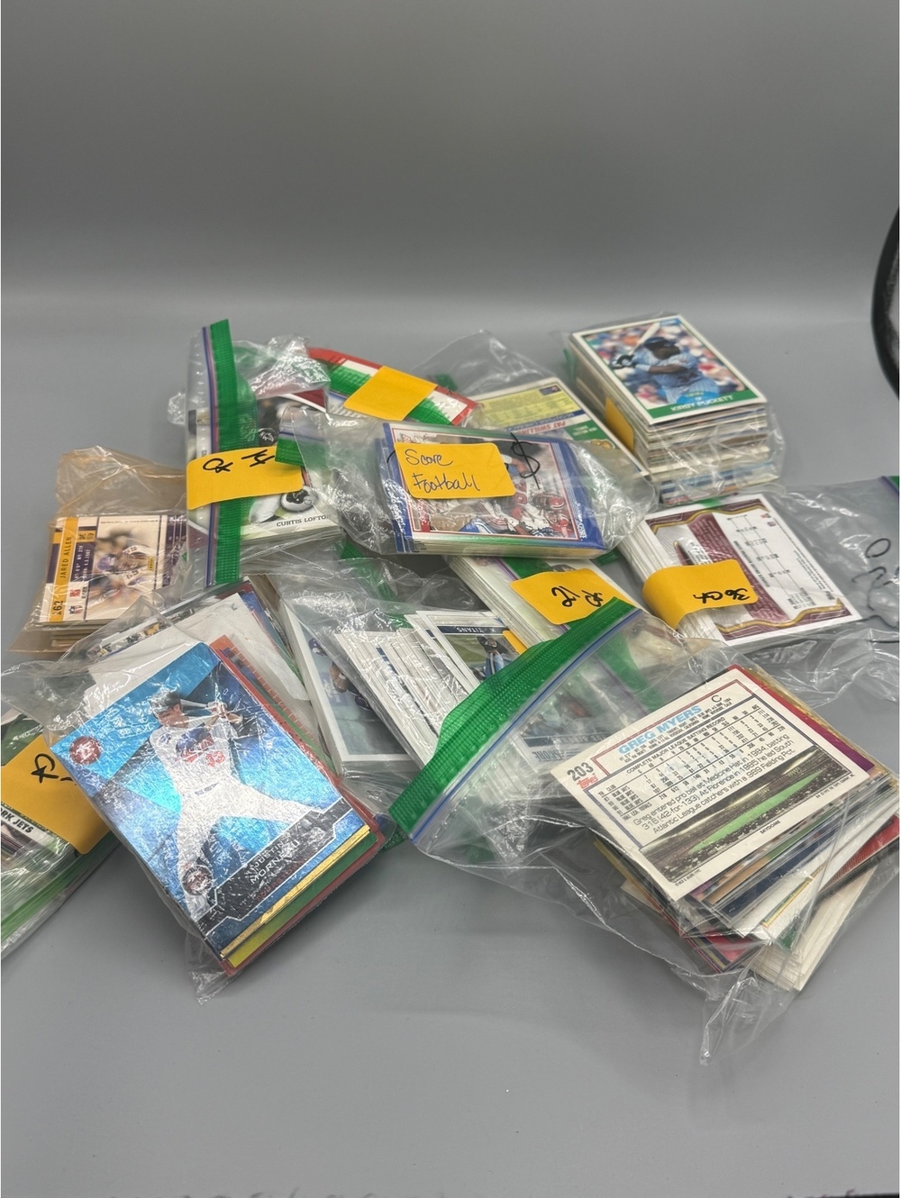 Bulk Lot of Vintage Sports Trading Cards - Football and Baseball